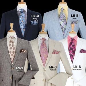 100% linen suits for men